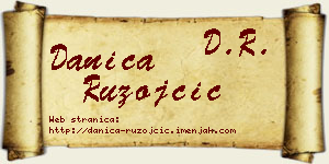 Danica Ružojčić vizit kartica